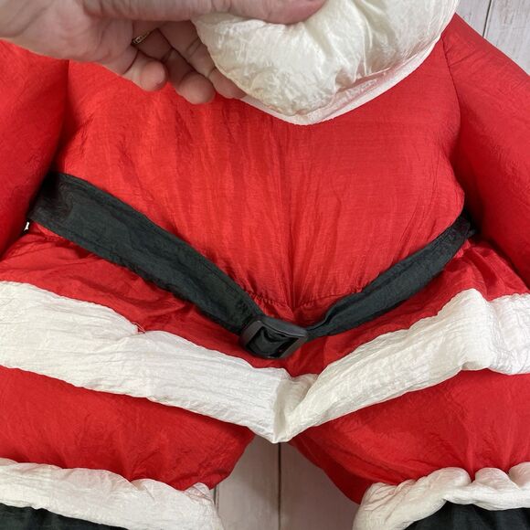 Large Department 56 Santa Claus Puffy Nylon Plush - Vintage - Picture 4 of 13